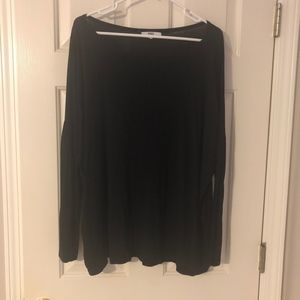 Piko Black Long Sleeve Top, Size Medium